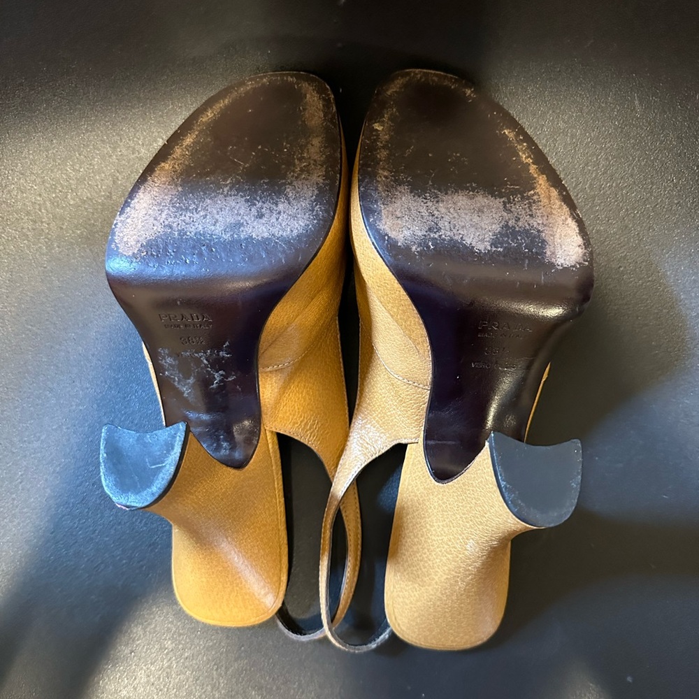 Women’s Prada Camel Open Toe Shoes - Picture 4 of 4